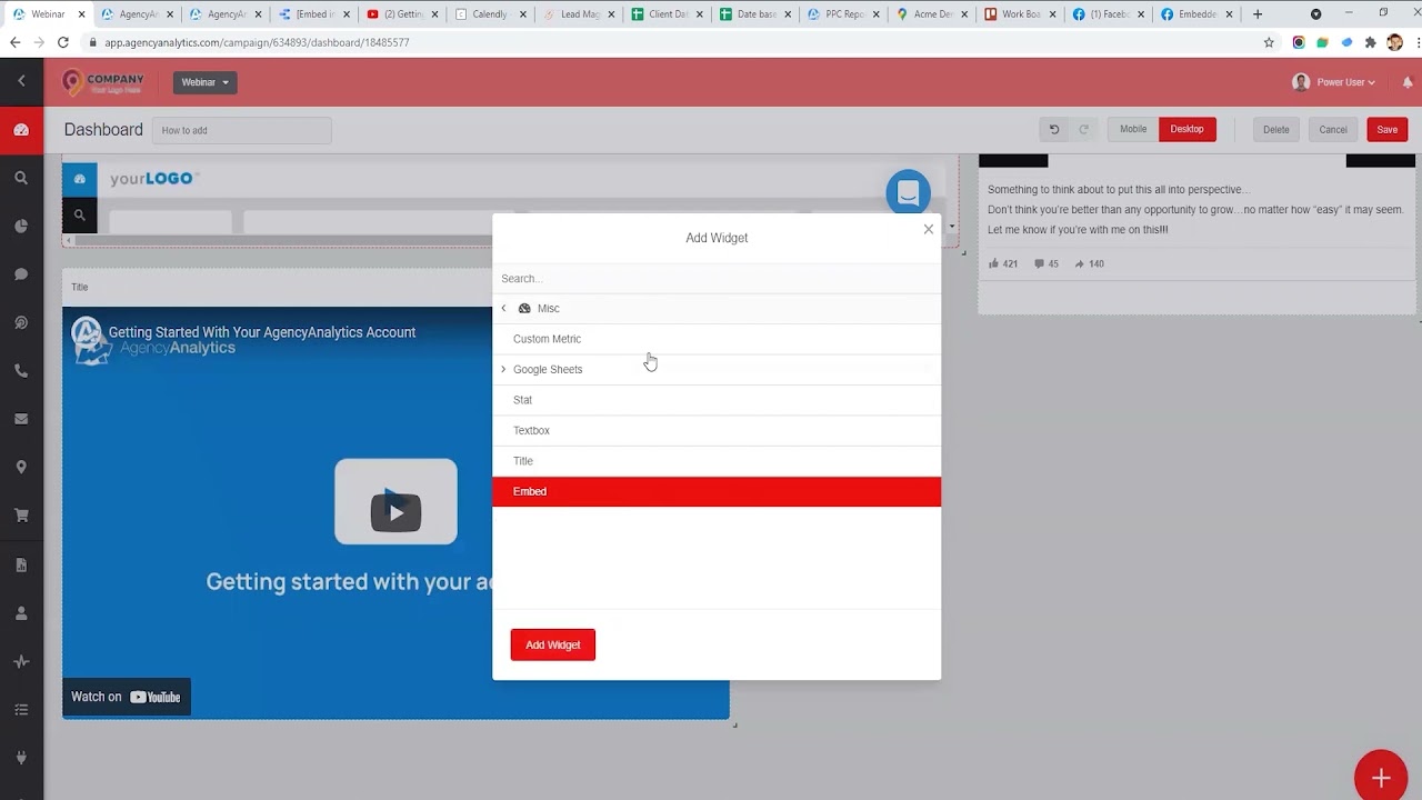 YouTube video player
