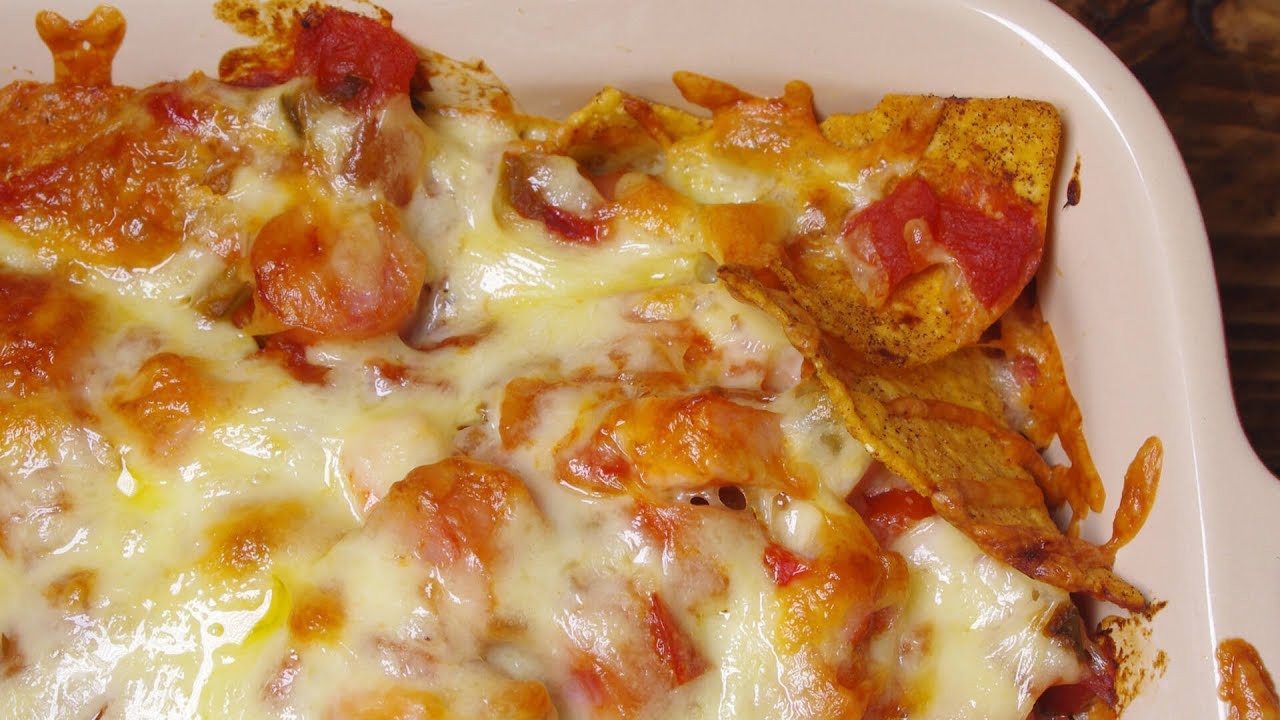 How To Make Meat Lovers Ham & Sausage Cheese Nachos - Recipe - YouTube