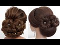 2 Cute hairstyles for medium&long hair | Hair inspiration | Bridal hairstyle tutorial | Low bun