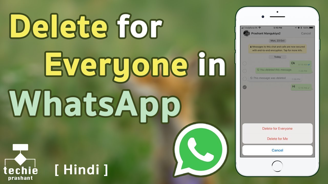 How to Use Delete For Everyone in WhatsApp. How to Delete Sent Message in  WhatsApp. HINDI