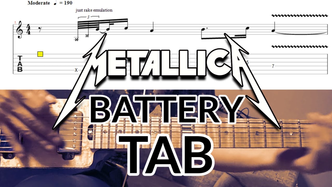 [TAB] Metallica Battery 악보 YouTube