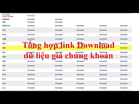 Tổng hợp link download dữ liệu giá chứng khoán cho Amibroker và dữ liệu giá chứng khoán Excel, TXT