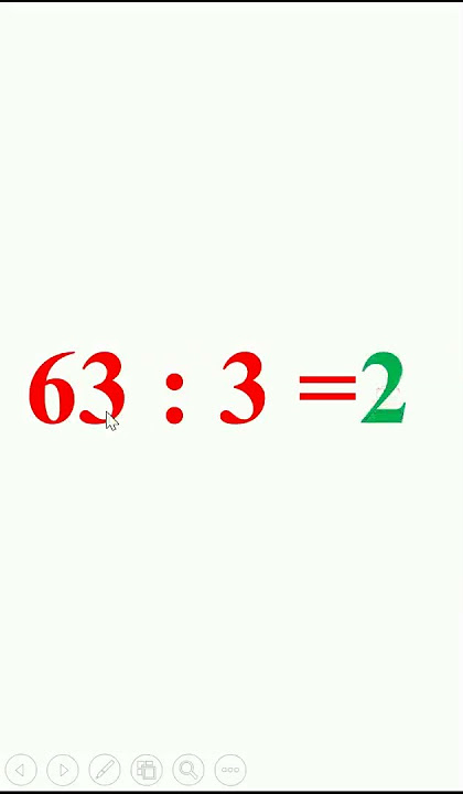 63 divide by 3 dividing tens by units without a calculator
