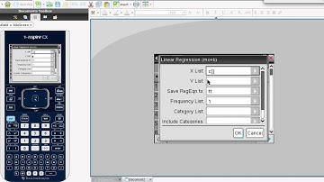 Scatter Plot and Line of Best Fit-TI-nspire CX