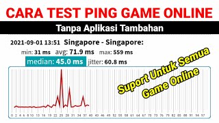 Cara test ping game online | Tanpa Aplikasi Tambahan | Suport Untuk Semua Vendor Game Online screenshot 1