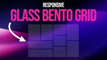 Glassmorphism Bento Grid with HTML & CSS