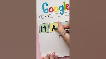 Simple and Beautiful Front Page Idea: Math 🌈 #shorts #halyncalligraphy #frontpage