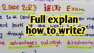 ielts writing task-2 | 2september2023ieltsexam writing task 2 | advantages  OUTWEIGH disadvantages