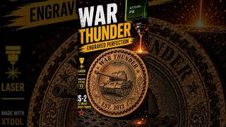 xTool F2 — War Thunder IS-2 Cork Coaster #shorts #laserengraving #asmr