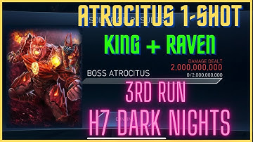 H7 boss atrocitus Vs king raven one shot heroic 7 dark nights solo raid injustice2 Mobile
