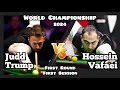 Judd trump vs hossein vafaei  world championship snooker 2024  first round  first session live