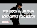 How to play You Shook Me All Night Long Guitar Solo