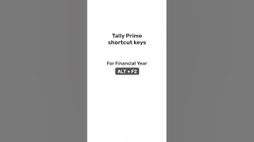 Tally prime shortcut keys for date and financial year change| Accounts 09