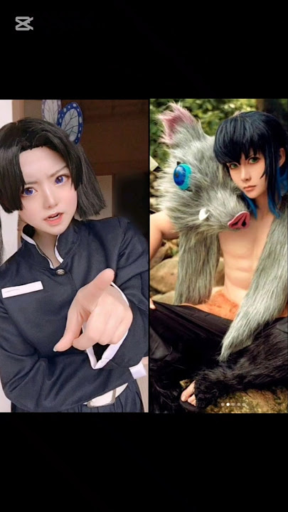 Aoi and inosuke cosplay dance edit💖💖💖#demonslayer#kimetsunoyaiba#aoi#inosuke#cosplay#dance#edit.