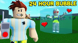 I Trapped FANGIRL In 24 HOUR BUBBLE! (Roblox Bloxburg)