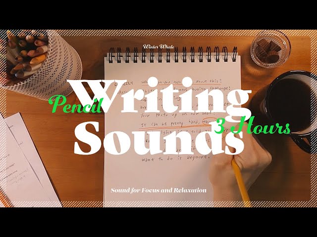 Pencil Writing Sound for Relax, Study | ASMR, 연필 글 쓰는 소리, 백색소음 class=