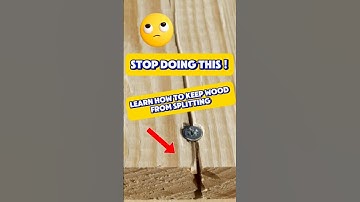 Learn how to keep wood from splitting when using wood screws 😎