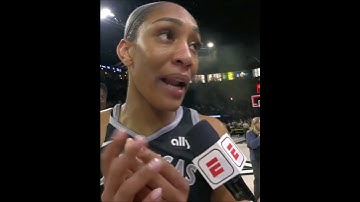 A’ja Wilson postgame sideline interview (part 1)