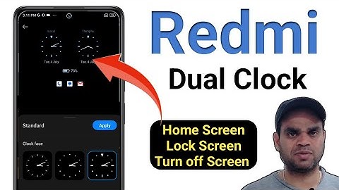 How to enable dual clock in home screen/lock screen/turnoff screen  redmi/Xiaomi
