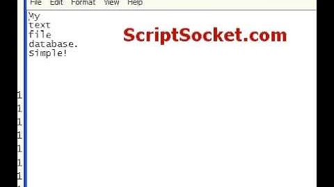 Perl Tutorial 105 - Text File Database