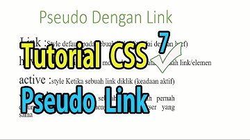 Belajar CSS Dasar Pseudo CSS