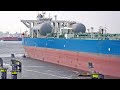 MOORING OPERATION WITH A 330m SUPERTANKER - 4K SHIPSPOTTING PORT OF ROTTERDAM NETHERLANDS 2023