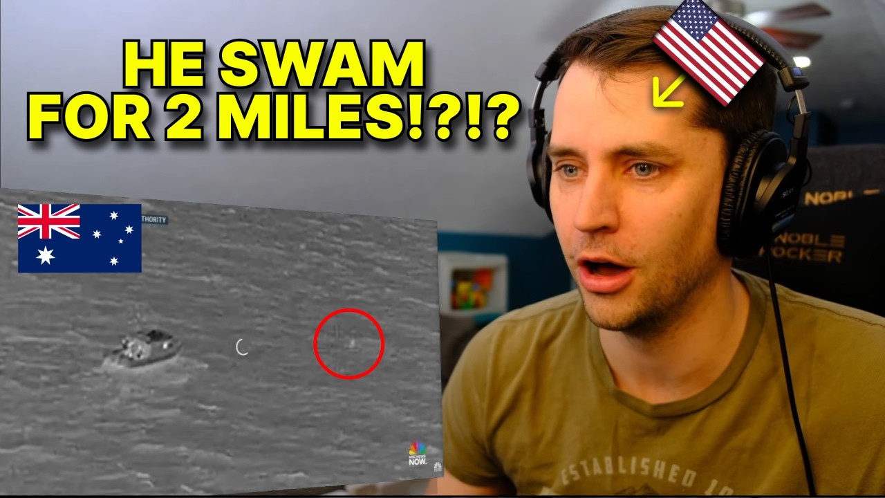 American reacts to Australian 13 yr old HERO swims 4 KM to save his family lost at sea!!
