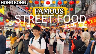 📍Walk Tour Famous Street Foods iN Hong kong | Jordan Temple Street - 4k HDR #walkthrough
