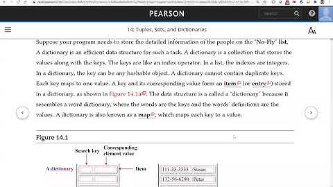Daniel Liang Python Section 14.6 Dictionary
