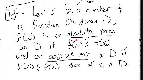 Intervals of Increasing/Decreasing and Extreme Values
