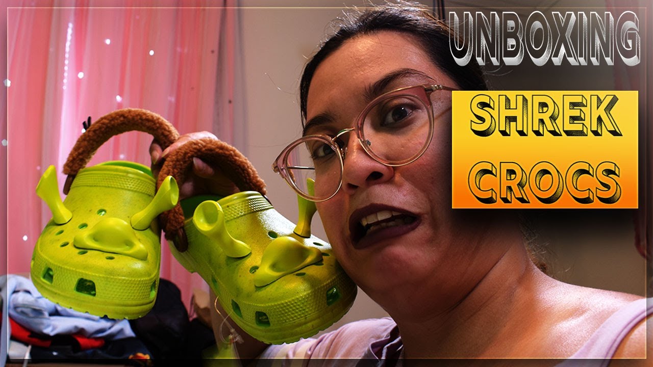 Apaixonado por esse #crocs do Shrek! 💚 #unboxing @Crocs
