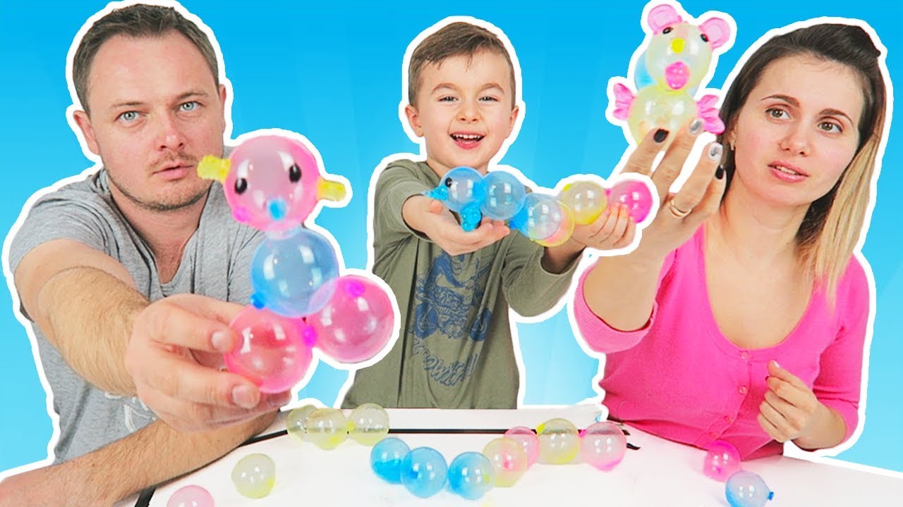 kids anka Oonies Challenge | Facem Animale din Baloane Lipicioase | Cel mai Straniu JOC