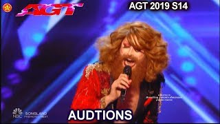 Gingzilla Comedian Singer “She's A Lady” CONFUSINGLY AMAZING | America's Got Talent 2019 Auditon