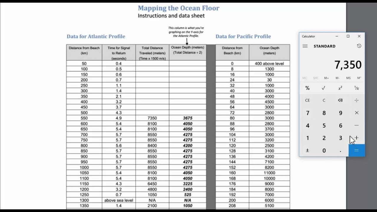 04 Mapping The Ocean Floor Lab Youtube