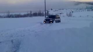 Master class on driving on snow UAZ Patriot
