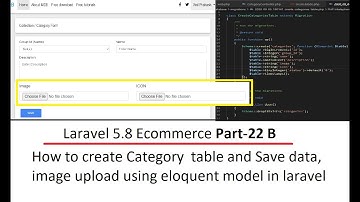 Laravel 5.8 Ecommerce Part-22 B | create Category table and save data & upload image in laravel