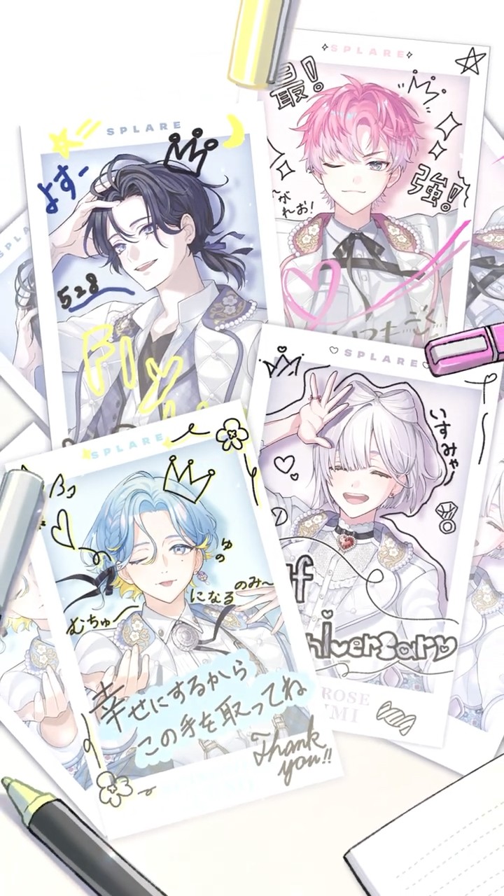 チェキ風カード全力で可愛く落書きしてみた！【 にじさんじ / すぷれあ