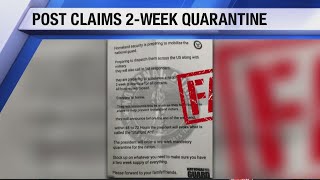VERIFY: Fake letter claims the National Guard will institute a national quarantine