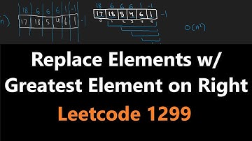 Leetcode 1299 - REPLACE ELEMENTS WITH GREATEST ELEMENT ON RIGHT SIDE
