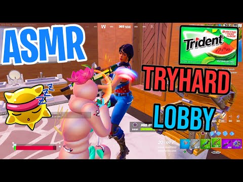 ASMR Gaming 😴 Fortnite Mad Mochi Solo! Relaxing Gum Chewing 🎮🎧 Controller Sounds + Whispering 💤