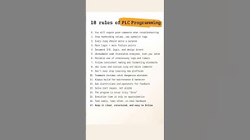 28 Rules of PLC Programming #rules #plc #programming #plc_programming #plcprogrammingcourse