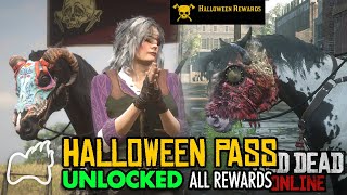 RED DEAD ONLINE Halloween Pass Complete UNLOCKED Rewards All Levels