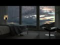 Cozy Mountain View Bedroom Ambience - Rain on Window, Thunderstorm, Sleep, Study and Relax