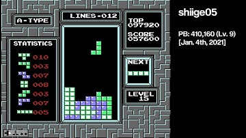 [NES Tetris] 426,500 (PB) - Level 15 Start