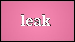 Leak Meaning