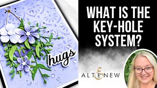Altenew Key-Hole System Explained | DIY Floral Card with Hanging Pot @JustineDvorak