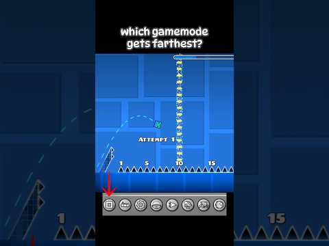 which gamemode gets the farthest - geometry dash #shorts #geometrydash #gd #gaming #gameplay #games