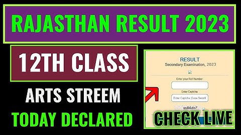 rajasthan 12th arts result 2023 kaise dekhe, how to check rbse 12th class arts result 2023, results