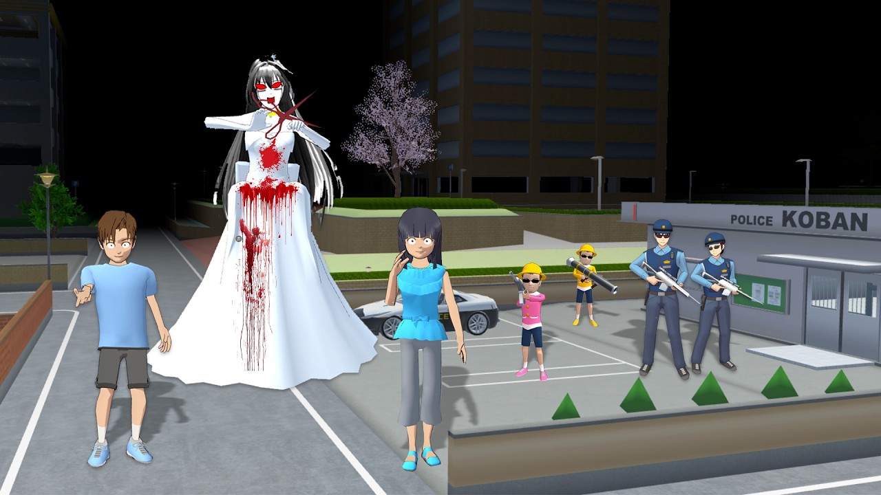 Yuta Mio PANIK !! HANTU GUNTING Gentayangan Di Kota Sakura || Sakura School Simulator