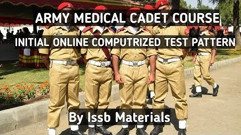 Army Medical Cadet Initial Test Pattern